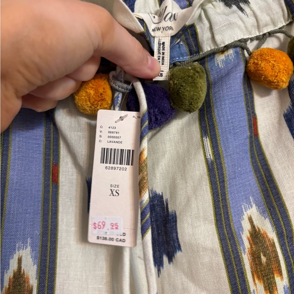 Anthropologie Ollari Pom Pom Wide-Leg Pants NWT - Picture 5 of 6